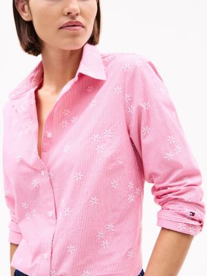 Embroidered Flower Stripe Shirt | Tommy Hilfiger USA