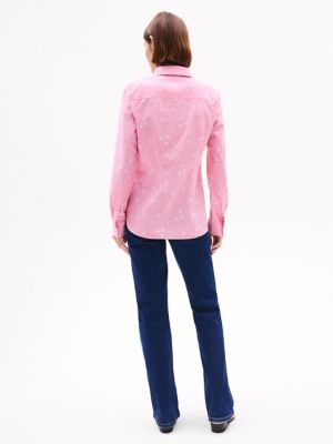 Embroidered Flower Stripe Shirt | Tommy Hilfiger USA