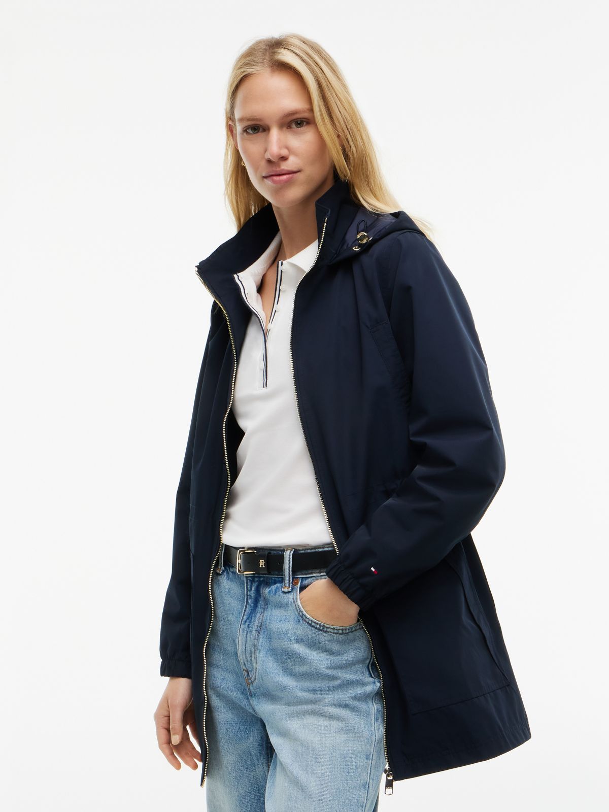 Hooded Storm Jacket — Navy Blue