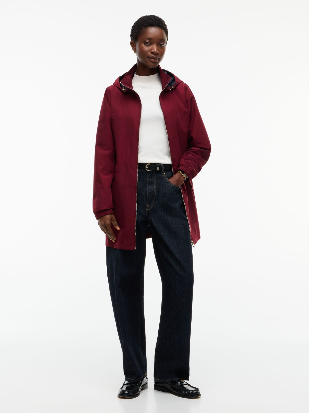 Hooded Storm Jacket — Burgundy