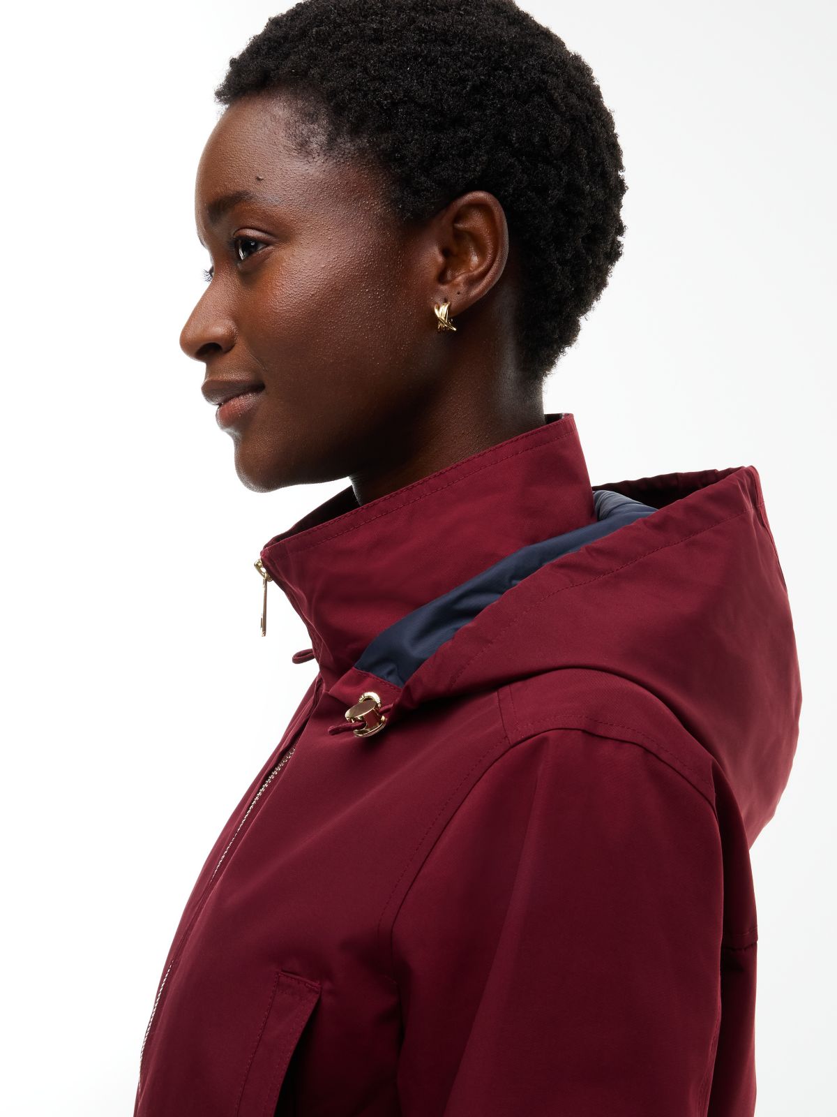 Hooded Storm Jacket — Burgundy