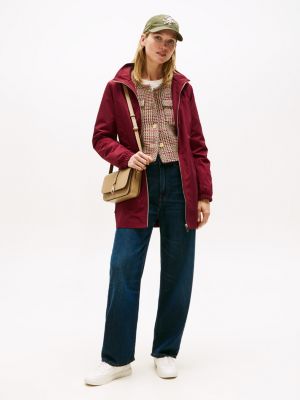 Lightweight Hooded Jacket, Burgundy