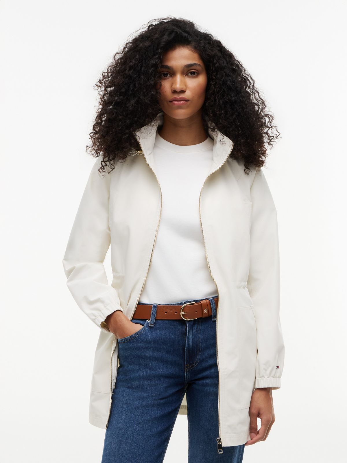 Hooded Storm Jacket — Ivory