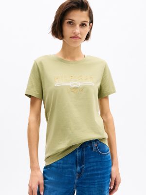 Hilfiger Nautical Rope Logo T-Shirt, Faded Olive