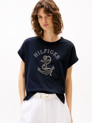 Hilfiger Anchor Logo T-Shirt, Navy