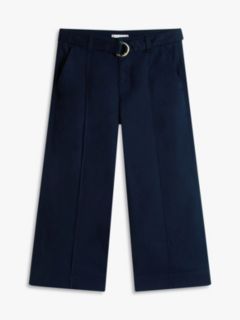 Belted Wide-Leg Chino — Navy 5