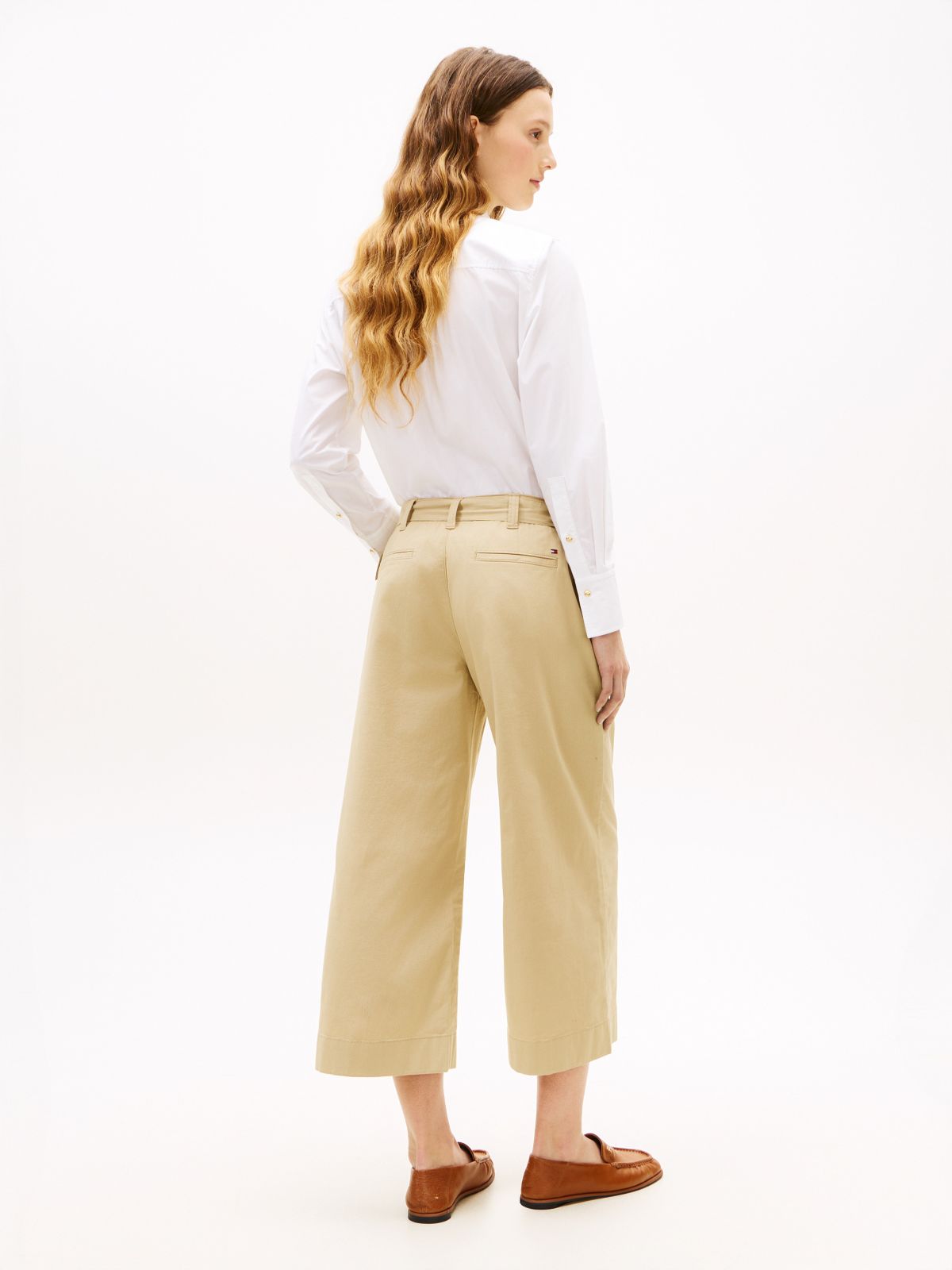 Belted Wide-Leg Chino — Sandalwood