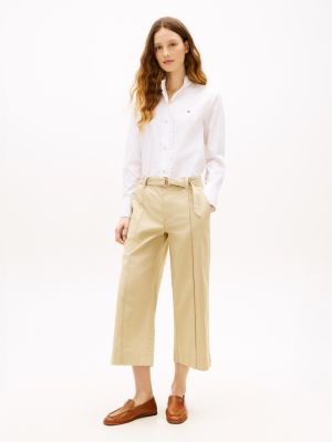 Belted Wide-Leg Chino, Sandalwood