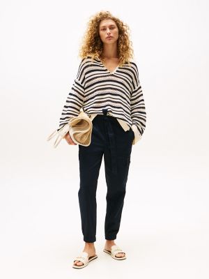 Belted Cargo Jogger, Navy