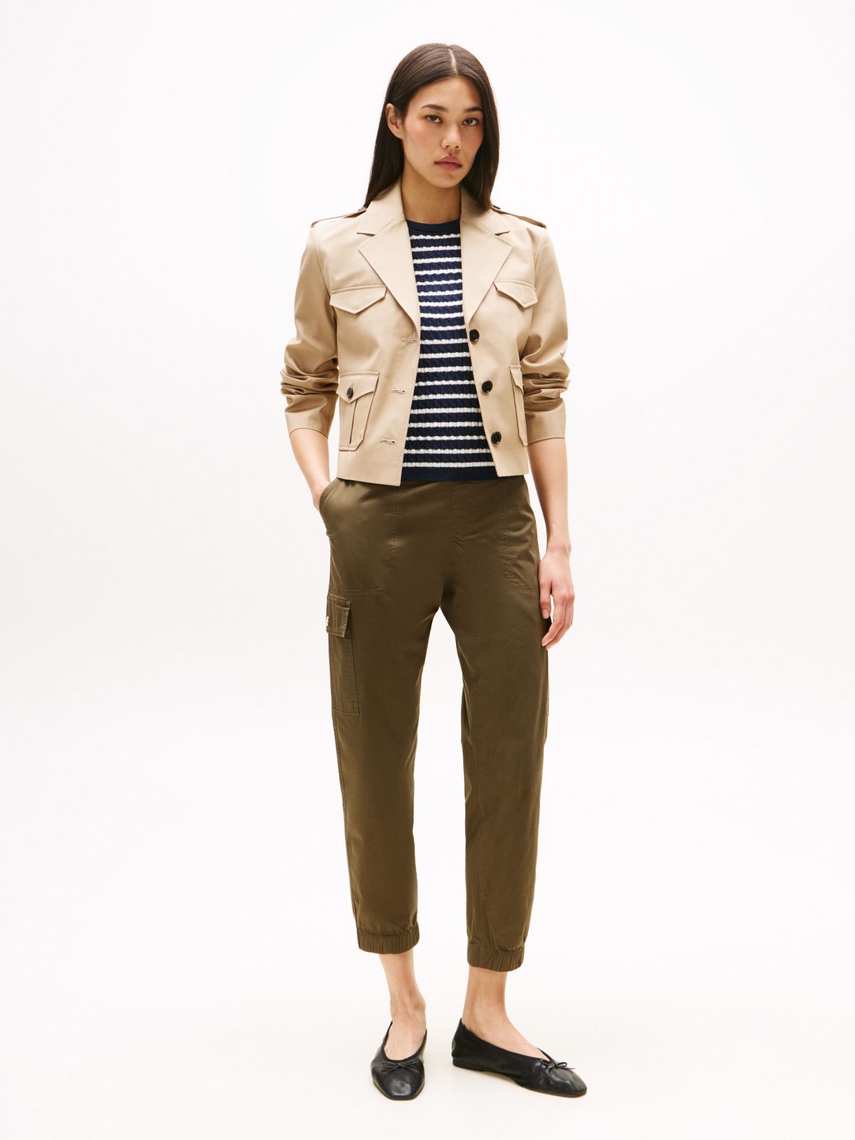 Belted Cargo Jogger — Army Green