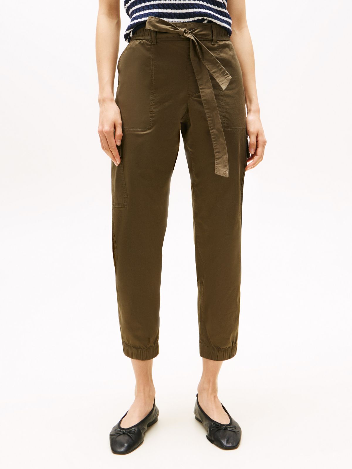 Belted Cargo Jogger — Army Green