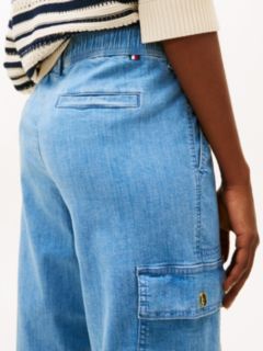Belted Cargo Jogger — Light Wash Chambray 3