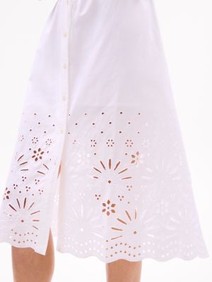 Embroidered Eyelet Midi Shirtdress | Tommy Hilfiger Embroidered Eyelet Midi Shirtdress | Tommy Hilfiger