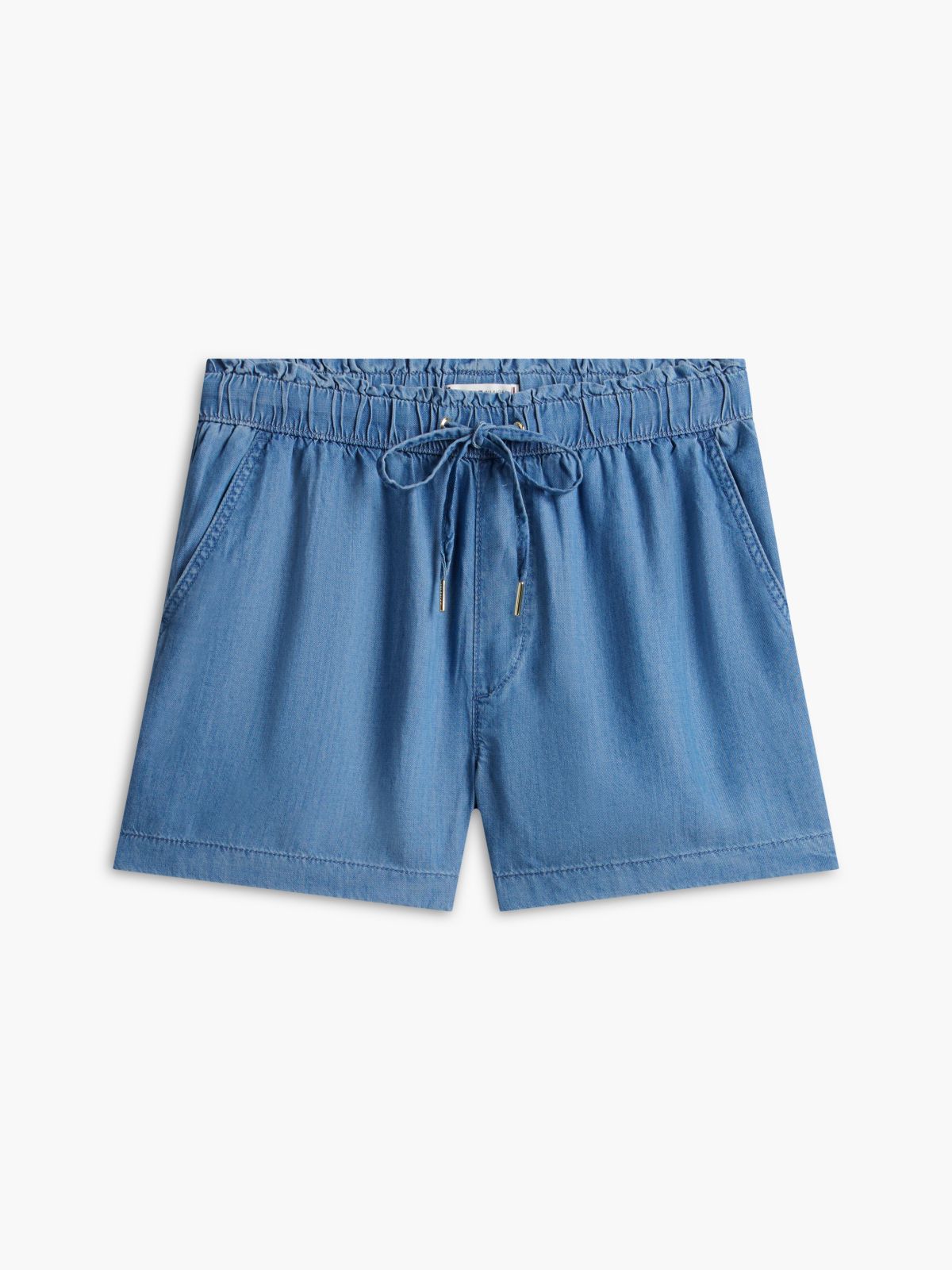 Lightweight Pull-On Short — Light Wash Chambray