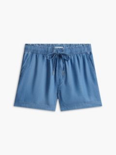 Lightweight Pull-On Short — Light Wash Chambray 5