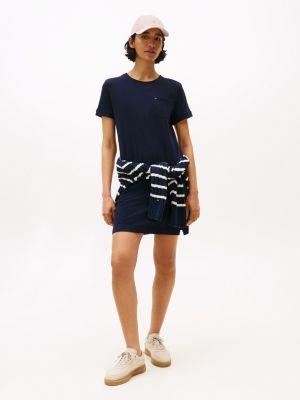 Pocket T-Shirt Dress, Navy