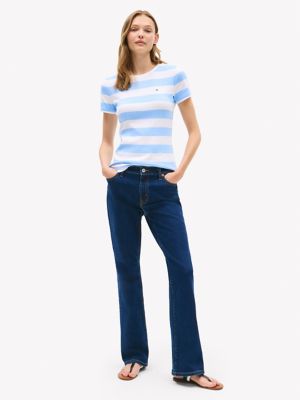 Rugby Stripe Crewneck T-Shirt, Vessel Blue Stripe
