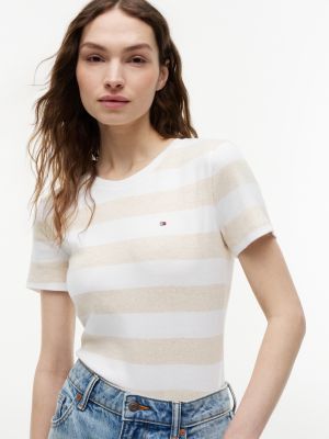 Женские футболки Tommy Hilfiger Rugby Stripe Crewneck T-Shirt — фото 3