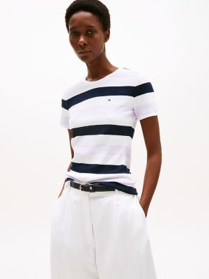 Rugby Stripe Crewneck T-Shirt, Lilac Sprig