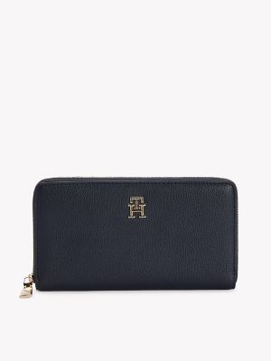 Monogram Zip Wallet, Tommy Navy