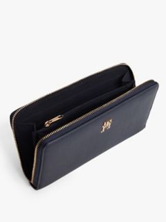 Monogram Zip Wallet — Tommy Navy 4