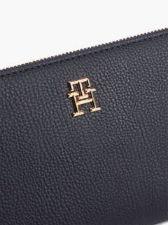 Monogram Zip Wallet — Tommy Navy 6