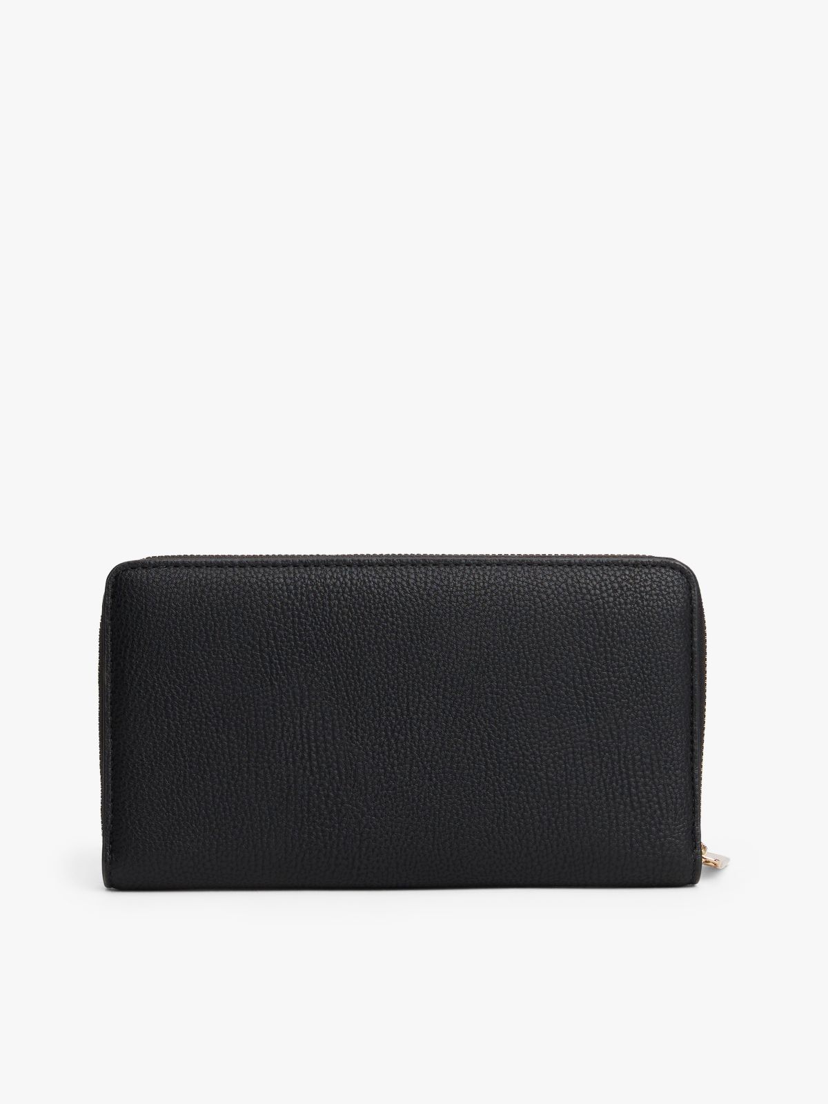 Monogram Zip Wallet — Black