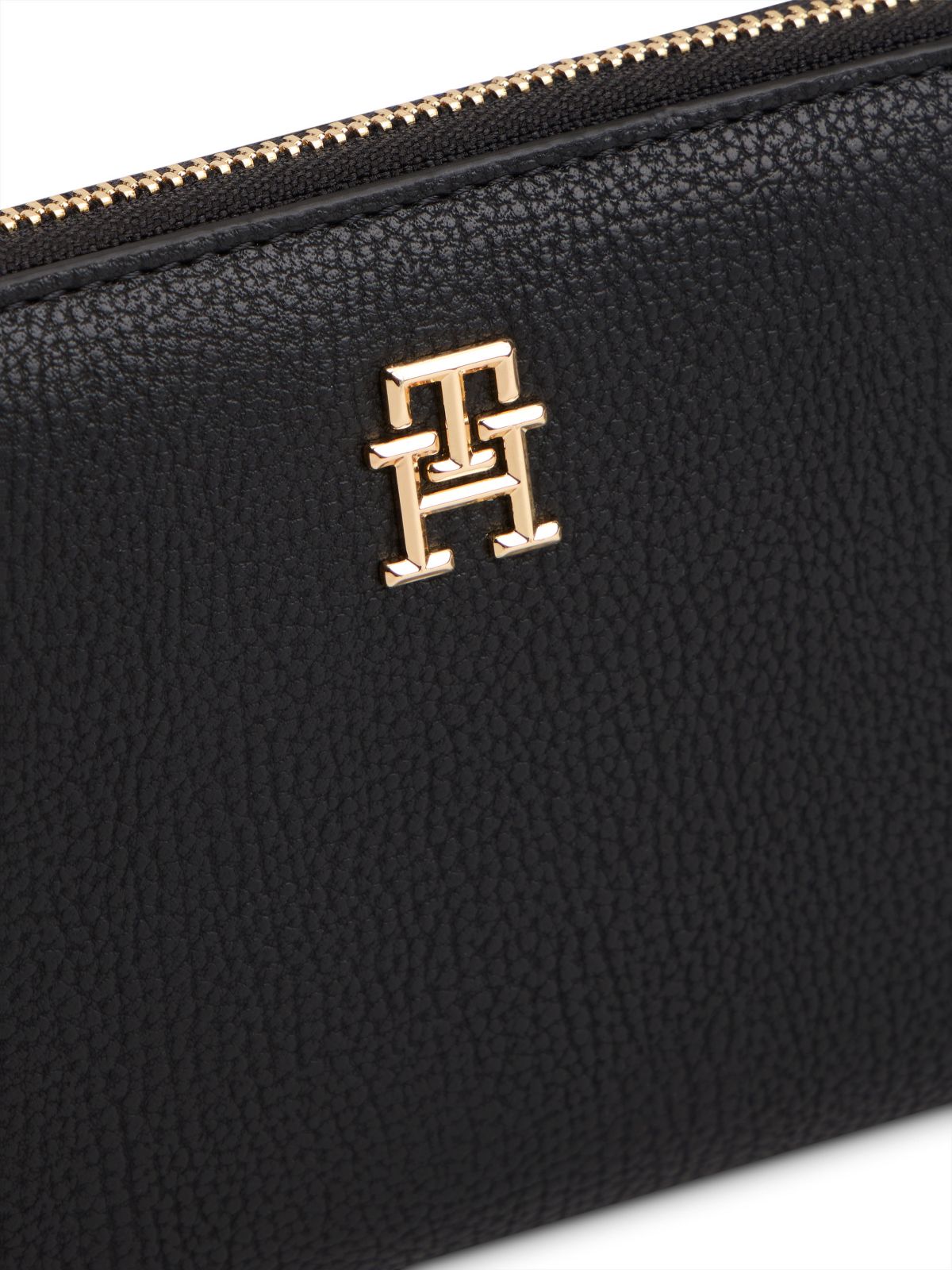 Monogram Zip Wallet — Black