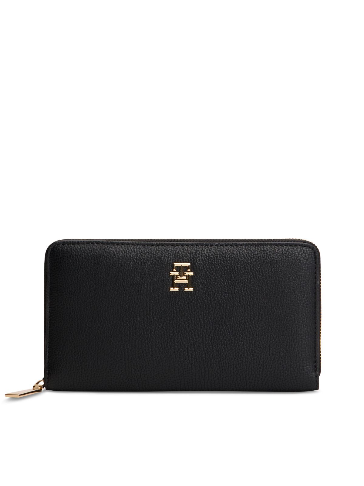 Monogram Zip Wallet — Black