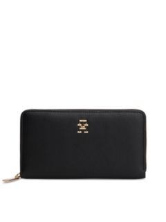 Monogram Zip Wallet — Black 1