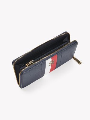 トミーヒルフィガー レディース用長財布 XW04740-400 Signature Stripe Zip Wallet | Tommy Hilfiger