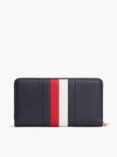 Signature Stripe Zip Wallet — Tommy Navy 2