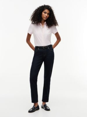 Женские рубашки Tommy Hilfiger Short-Sleeve Oxford Shirt — фото 2