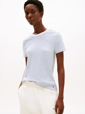 Drapey Smooth Cotton T-Shirt, Faded Indigo