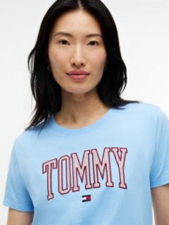Ithaca Stripe Tommy Logo T-Shirt — Vessel Blue 3