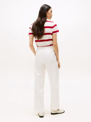 Gold Button Wide-Leg Pant | Tommy Hilfiger USA