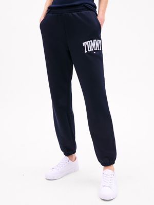 Ithaca Stripe Tommy Logo Sweatpant, Navy