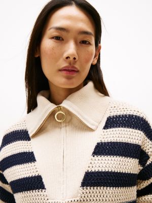 kazaky  Stripe Half-Zip Sweater | Tommy Hilfiger USA