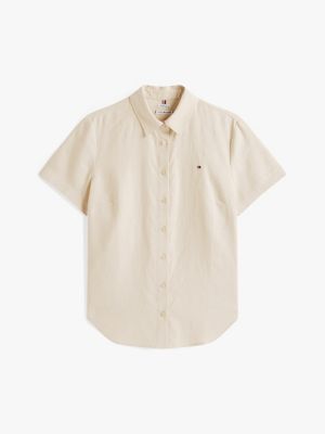 Short-Sleeve Linen-Blend Shirt | Tommy Hilfiger