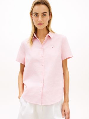 Short-Sleeve Linen-Blend Shirt from Tommy Hilfiger - $44.70