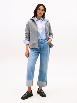 High-Rise Relaxed Straight Jean, Medium Wash