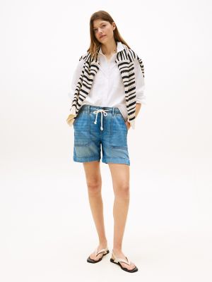 Denim Utility Short, Med Wash