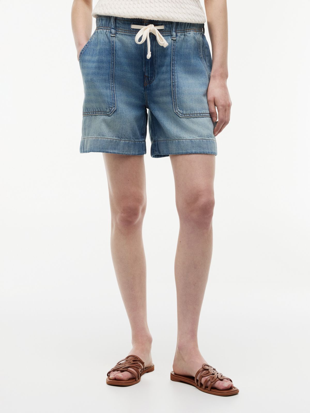Denim Utility Short — Medium Wash