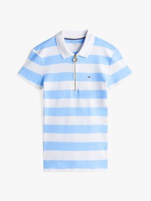 Slim Fit Rugby Stripe Zip Polo | Tommy Hilfiger