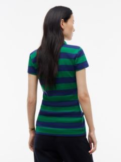 Slim Fit Rugby Striped Zip Polo — Nouveau Green 4
