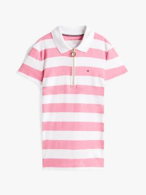 Slim Fit Rugby Stripe Zip Polo | Tommy Hilfiger