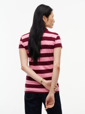 Женские топы Tommy Hilfiger Slim Fit Rugby Stripe Zip Polo — фото 4