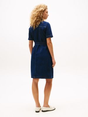 denim tommy hilfiger dress Short-Sleeve Denim Dress
