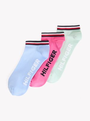 Monotype Stripe Sport Ankle Sock 3-Pack, Vessel Blue / Multi