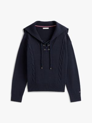 Sailor Collar Lace-Up Sweater | Tommy Hilfiger